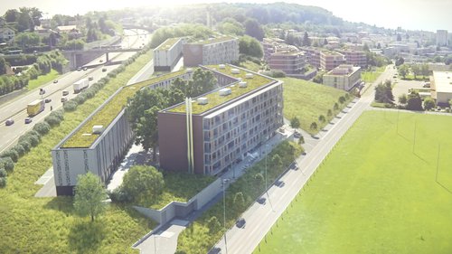 Image 3D de CCHE des bâtiments Parallèle I et II Suisse