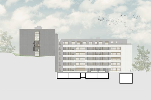 Transformation de CCHE pour le projet de rénovation et d'assainissement Sablons à Neuchâtel Suisse