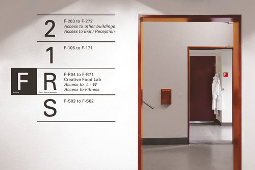 Signalétique de CCHE pour Nestlé Research Center