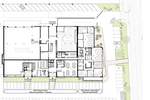 Architecture de CCHE du bâtiment multifonctionnel SEIC Suisse