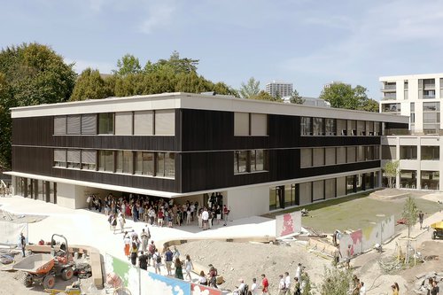 Architecture de CCHE pour l'école Pont-Rouge de Lancy Genève Suisse