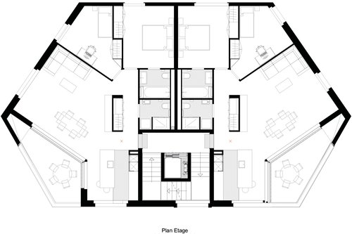 Architecture de CCHE pour l'immeuble Plantaz 22 Suisse