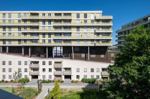 © Adrien Barakat Architecture et Réalisation de CCHE pour le Quartier résidentiel à Bussigny Côté Gare Suisse