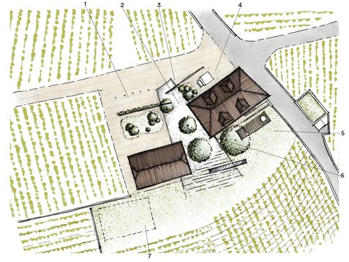 Architecture d'intérieur de CCHE d'un espace viticole et événementiel polyvalent à Riex
