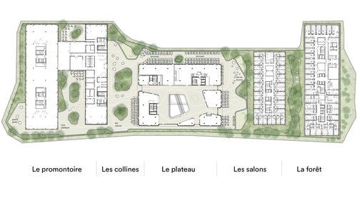Architecture de CCHE pour Les Atmosphères du Quartier de l'étang à Vernier Genève Suisse