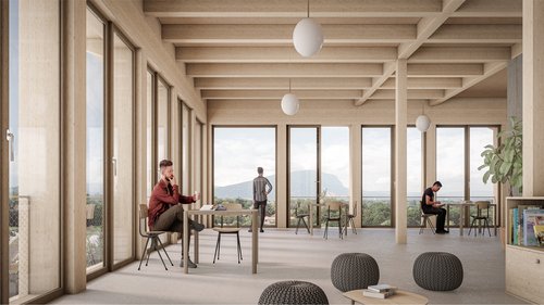 Architecture de CCHE pour le Concours extension de l'école de Lullier Nyon Suisse