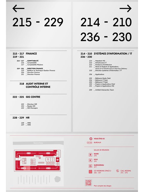 Signalétique de CCHE pour le siège de l'organisation internationale Médecins Sans Frontières MSF à Genève Suisse