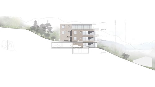 Architecture de CCHE de deux immeubles d''habitation 360° Suisse