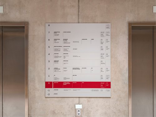 Actualité de CCHE pour la signalétique du siège de l'organisation internationale Médecins sans frontières MSF à Genève Suisse