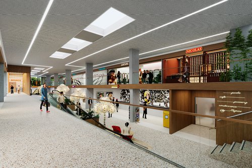 Concept transformation de CCHE pour le projet du centre commercial de la Tourelle Genève Suisse