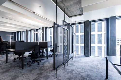 Architecture d'intérieur de CCHE du bâtiment administratif du Crédit Agricole Suisse