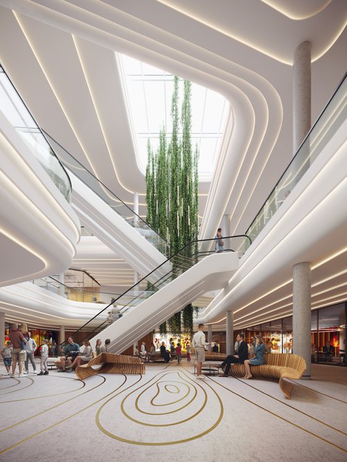 Architecture de CCHE pour le l'îlot A Les Atmoshères du Quartier de l'étang à Vernier Genève Suisse