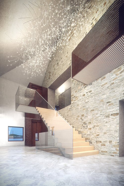 Architecture d'intérieur de CCHE d'un espace viticole et événementiel polyvalent à Riex