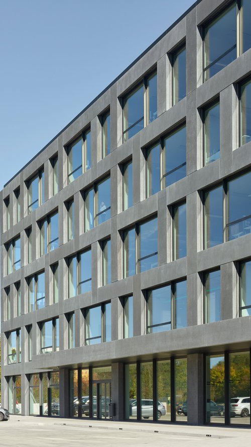 © Thomas Jantscher Architecture de CCHE du bâtiment administratif Headquarters HP Inc. et HP Enterprise Suisse