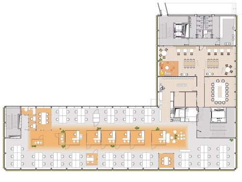 Architecture d'intérieur de CCHE pour l'aménagement de bureaux à Lausanne