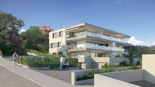 Architecture de CCHE pour les bâtiments d'habitations de la Vy-Creuse 9 à Nyon Suisse