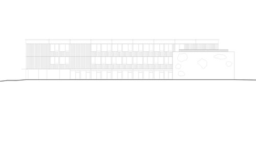 Architecture de CCHE pour l'école de Pont-Rouge à Lancy Genève Suisse