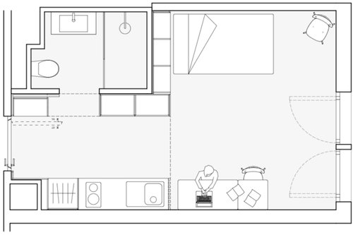 Architecture de CCHE pour la résidence étudiante "Omestay" de l'îlot "Les Atmosphères" du Quartier de l'étang à Vernier Genève Suisse