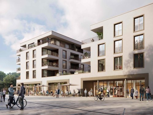 © Okdraw Urbanisme et Architecture de CCHE pour le quartier Ancienne Papeterie à Marly Suisse