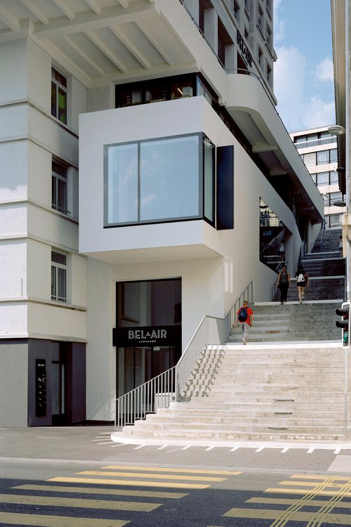 © Joël Tettamanti Rénovation de CCHE de la façade du Complexe Bel-Air Suisse