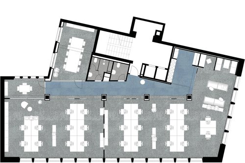 Architecture d'intérieur de CCHE pour le projet Kessler à Lausanne Suisse