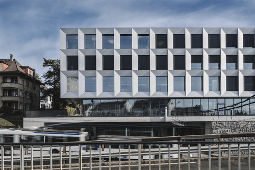 Architecture de CCHE d'un bâtiment administratif Pallin-Panchaude Suisse