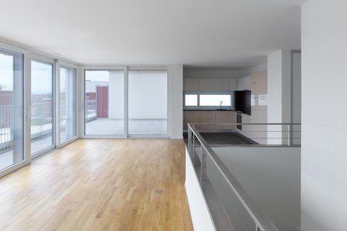 © Thomas Jantscher Architecture d'intérieur de CCHE pour l'éco quartier d'habitation Eikenott Suisse