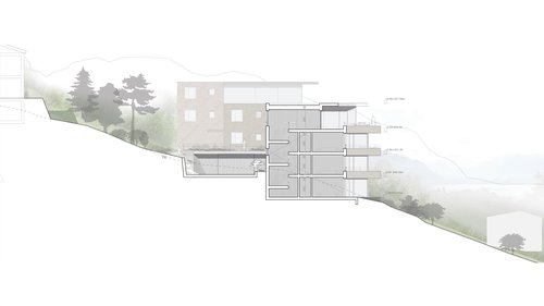 Architecture de CCHE de deux immeubles d''habitation 360° Suisse