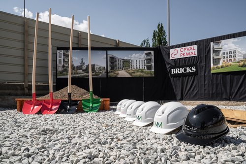 Actualite de CCHE pour la première pierre du projet Maisons de vigne à Sierre Suisse
