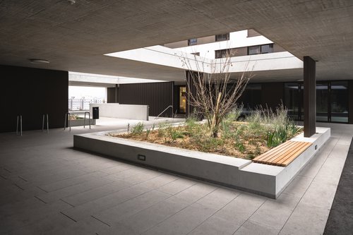 © Hiris Images Architecture de CCHE de bâtiments d'habitation Les Logis de Prilly Suisse