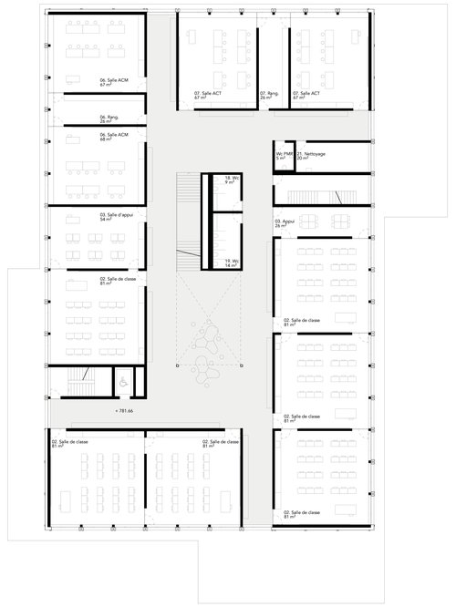 Architecture de CCHE pour le concours de l'école de Siviriez Suisse