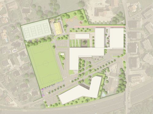 Architecture de CCHE pour l'International school of Lausanne ISL Suisse