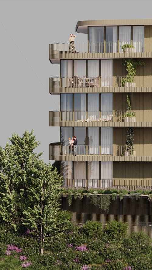 © Beyond Architecture de CCHE pour Balcons de vignes à Belmont-sur-Lausanne Suisse