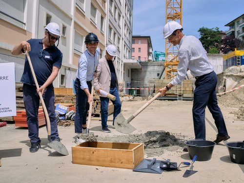 Actualité de CCHE pour la pose de la première pierre à Prilly Centenaire