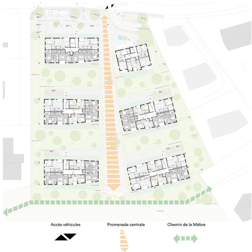 Architecture de CCHE pour Grand-Pré Sud à Cheseaux Suisse