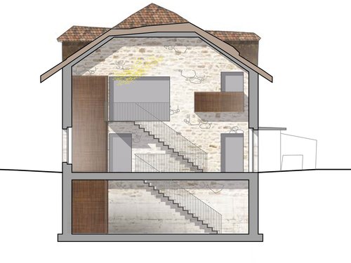 Architecture d'intérieur de CCHE d'un espace viticole et événementiel polyvalent à Riex