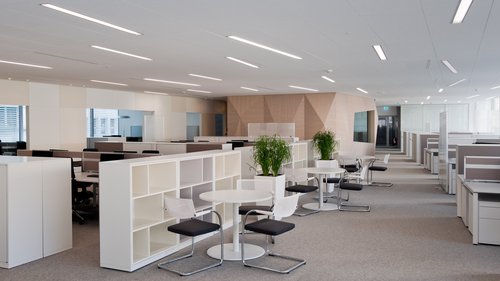 Architecture d'intérieur de CCHE des locaux administratifs de Nestlé Purina Suisse