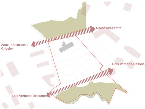Architecture de CCHE pour Grand-Pré Sud à Cheseaux Suisse