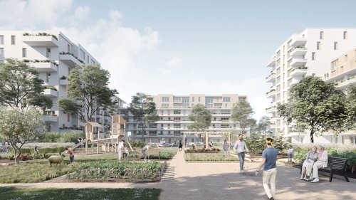 Urbanisme de CCHE pour le concours les Communaux d'Ambilly Suisse