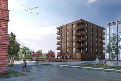 © Magizan - CCHE Urbanisme et Architecture de CCHE pour le quartier Ancienne Papeterie à Marly Suisse