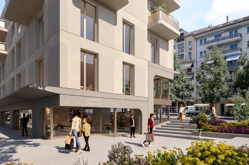 Actualité de CCHE pour le lancement du chantier d'un bâtiment mixte au cœur de Lausanne Avenue de la Harpe Suisse