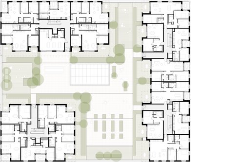 Urbanisme et Architecture de CCHE pour le quartier Ancienne Papeterie à Marly Suisse