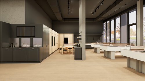 Architecture d'Intérieur de CCHE pour le Showroom Suter Inox à Crissier Suisse