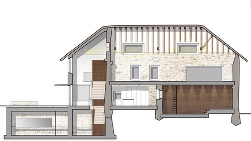 Architecture d'intérieur de CCHE d'un espace viticole et événementiel polyvalent à Riex
