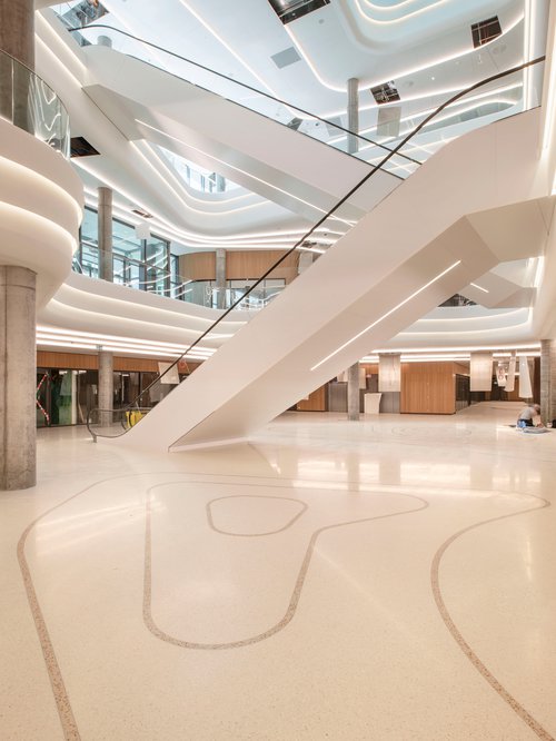 Architecture de CCHE pour le l'îlot A Les Atmoshères du Quartier de l'étang à Vernier Genève Suisse