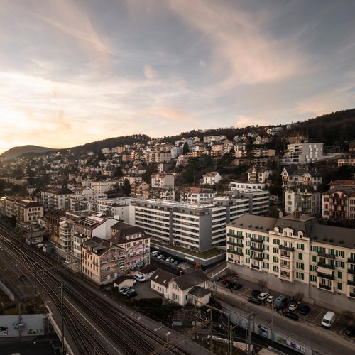 Transformation de CCHE pour le projet de rénovation et d'assainissement Sablons à Neuchâtel Suisse