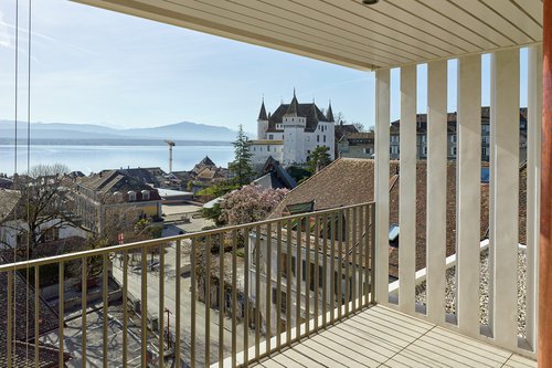 Architecture et réalisation de CCHE pour l'immeuble de logement la Colombière 29 Suisse