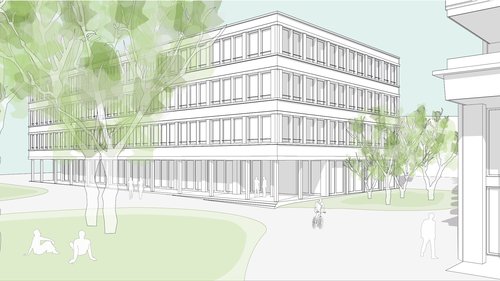 Architecture de CCHE pour le Secteur F du quartier de l'Ancienne Papeterie à Marly Suisse