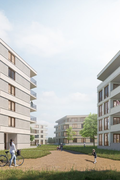 Urbanisme et Architecture de CCHE pour le quartier Ancienne Papeterie à Marly Suisse