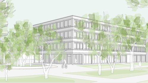 Architecture de CCHE pour le Secteur F du quartier de l'Ancienne Papeterie à Marly Suisse